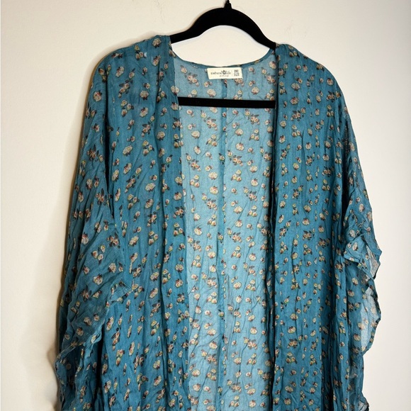 Natural Life Mixed Print Sheer Kimono - Picture 3 of 5